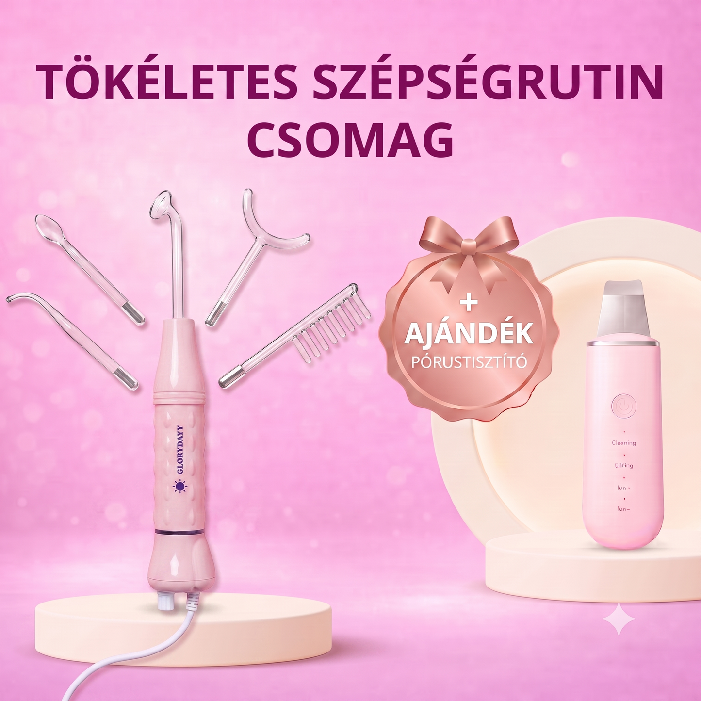 GloryDayy Magas Frekvenciás Pálca + Ajándék Pórustisztító